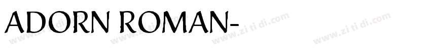 ADORN ROMAN字体转换